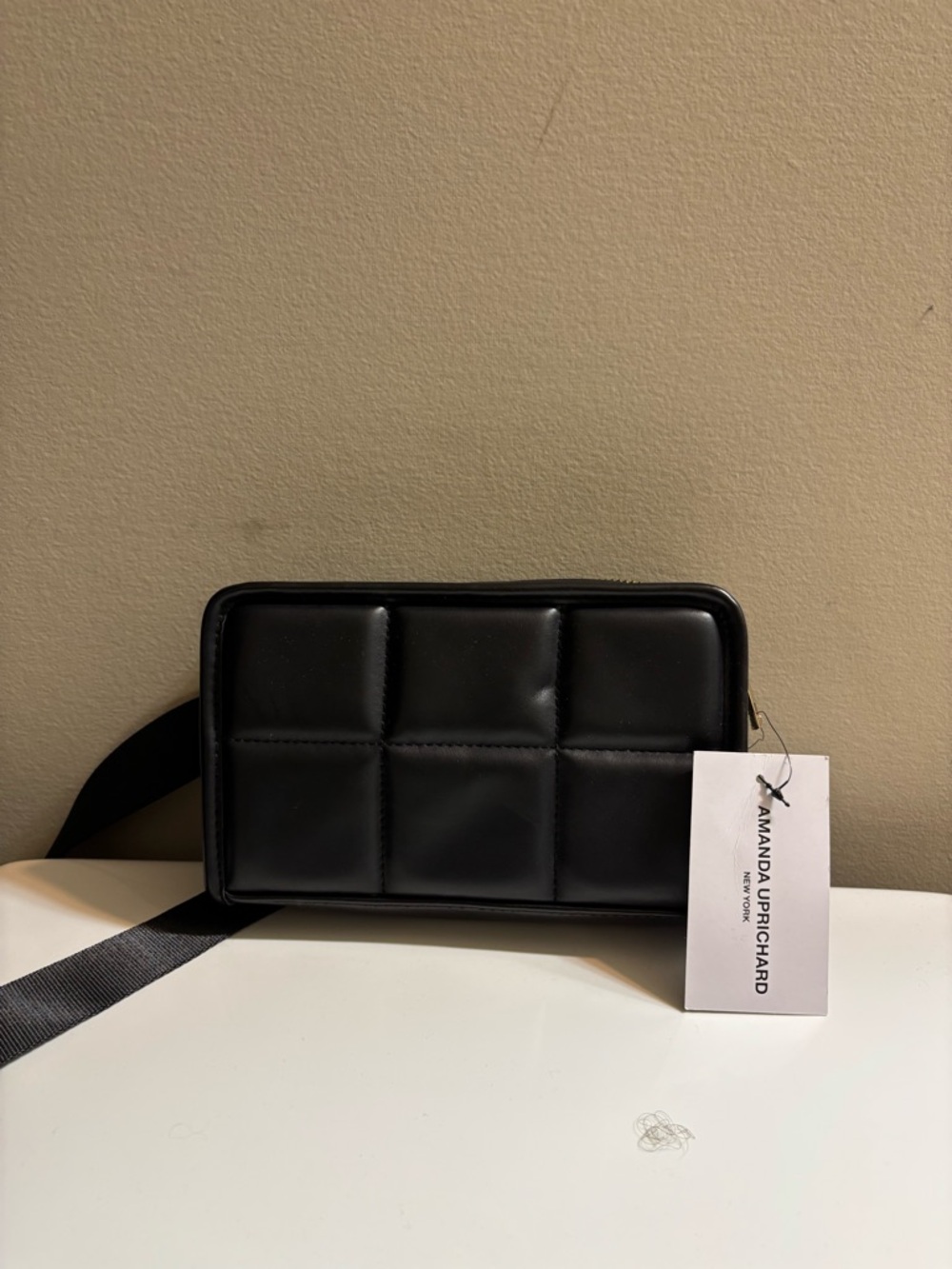 Amanda Uprichard Black Quilted Belt Bag